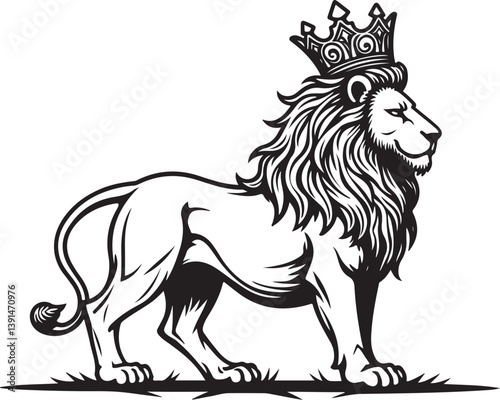 Collection of Royal Crown king ornament Silhouettes"