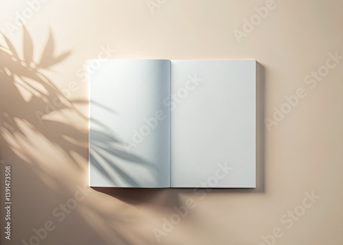 Minimalist Magazine Template: Blank Square Mockup with Soft Shadows - Design Resource