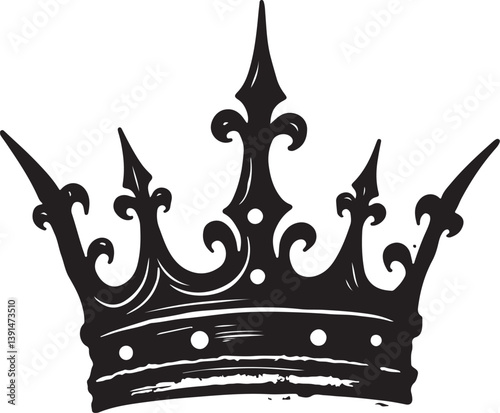 Collection of Royal Crown king ornament Silhouettes"
