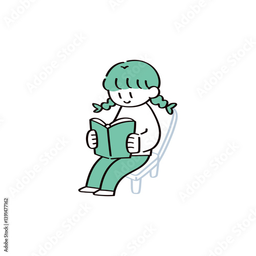 本を読む子供のイラスト