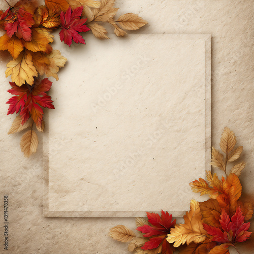  autumn leaf corner frame,