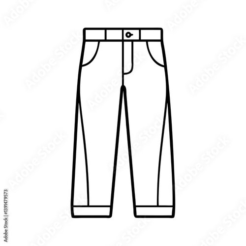 chinos icon, chinos line art - simple line art of chinos, perfect for chinos logos and icons