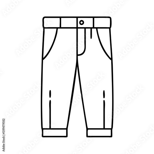 chinos icon, chinos line art - simple line art of chinos, perfect for chinos logos and icons