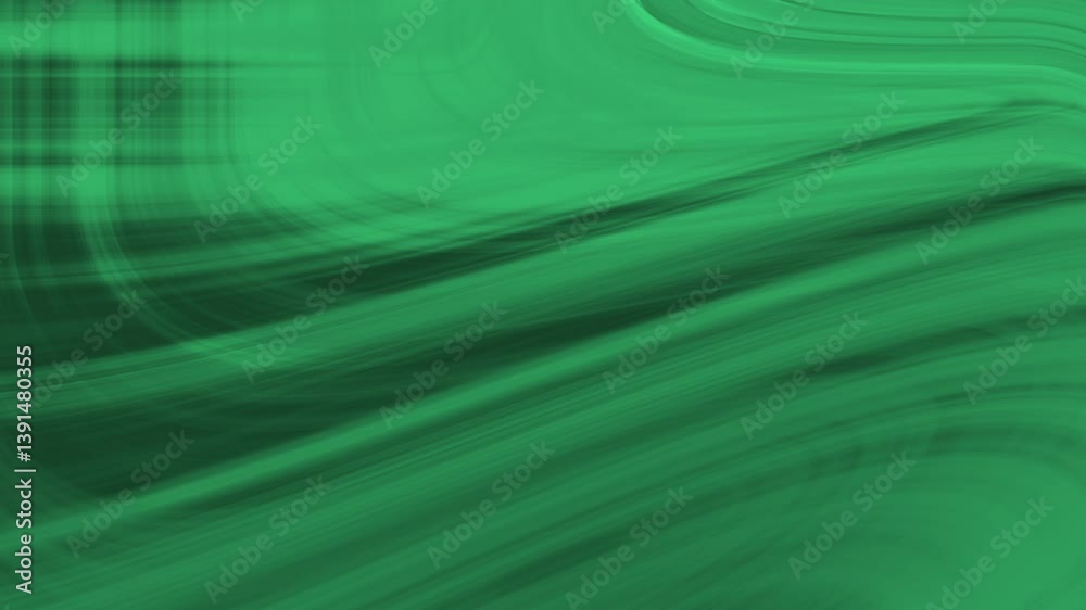Digital abstract green background with smooth swirling waves and fluid textures, ideal for artistic layouts, branding visuals, and modern web design themes.