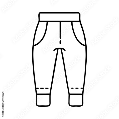 leggings icon, leggings line art - simple line art of leggings, perfect for leggings logos and icons