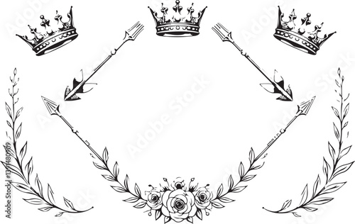 "Collection of Royal Crown Silhouettes