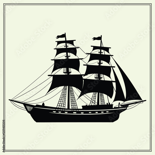 sailing ship silhouette