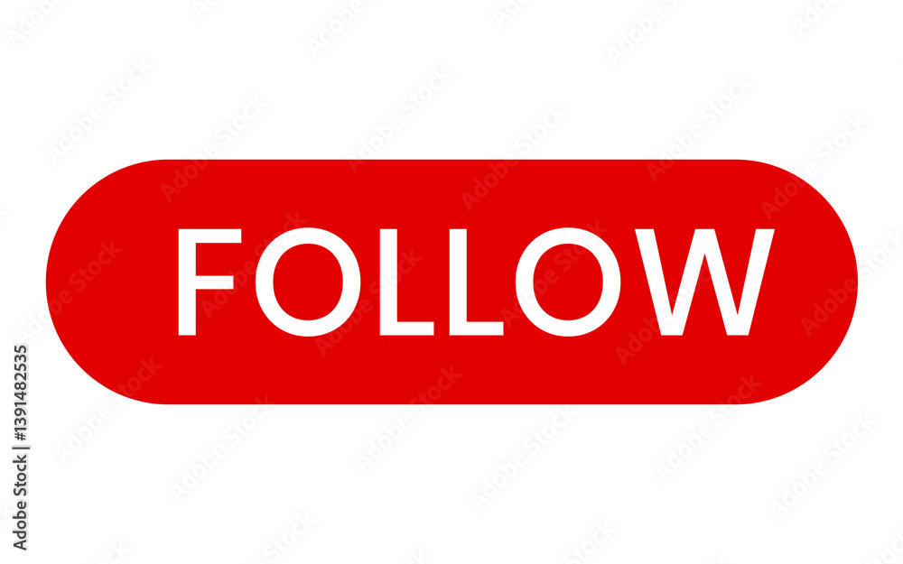 follow red button element transparent background file format png follow red button element transparent background file format png
