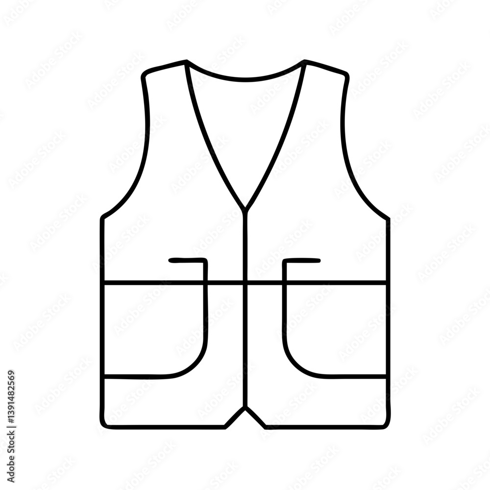 vest icon, vest line art - simple line art of vest, perfect for vest logos and icons vest icon, vest line art - simple line art of vest, perfect for vest logos and icons
