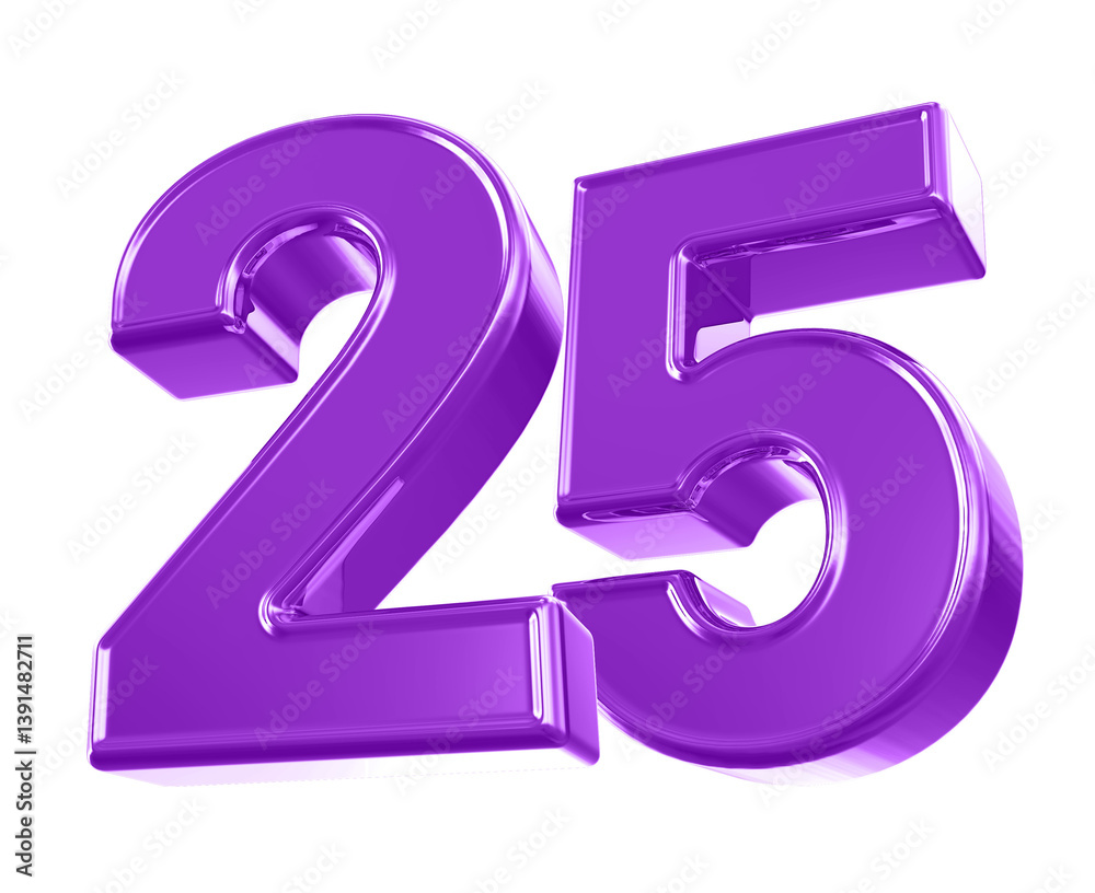 Purple Number 25 Purple Number 25