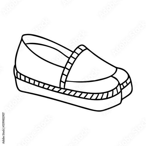 espadrilles icon, espadrilles line art - simple line art of espadrilles, perfect for espadrilles logos and icons
