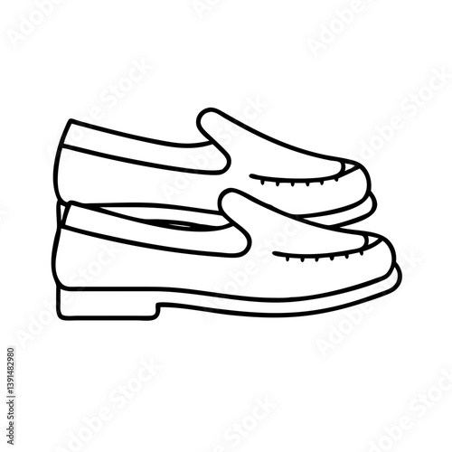 loafers icon, loafers line art - simple line art of loafers, perfect for loafers logos and icons