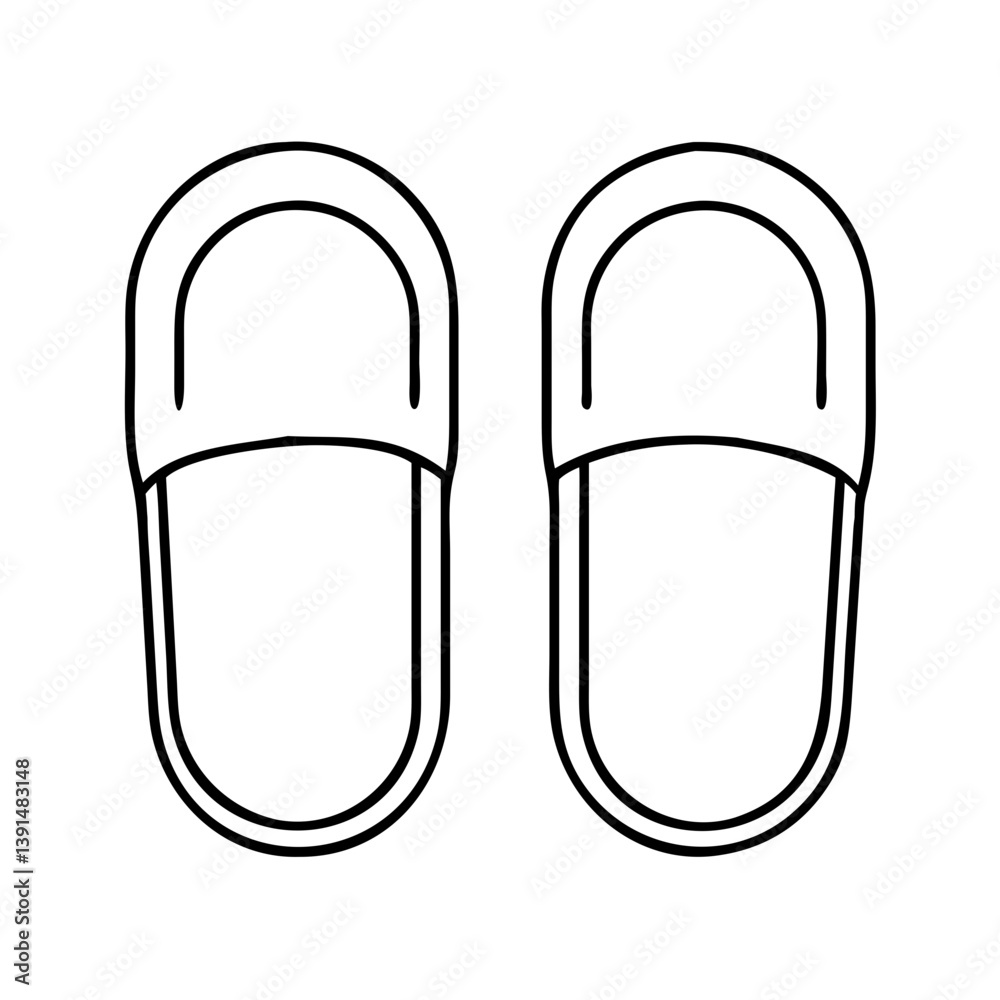 slippers icon, slippers line art - simple line art of slippers, perfect for slippers logos and icons slippers icon, slippers line art - simple line art of slippers, perfect for slippers logos and icons