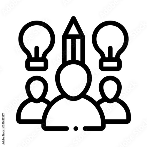 teamwork line icon