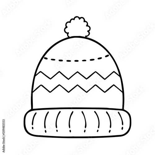 beanies icon, beanies line art - simple line art of beanies, perfect for beanies logos and icons