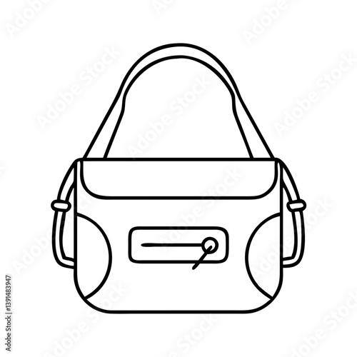 crossbody bags icon, crossbody bags line art - simple line art of crossbody bags, perfect for crossbody bags logos and icons