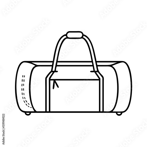 duffel bags icon, duffel bags line art - simple line art of duffel bags, perfect for duffel bags logos and icons