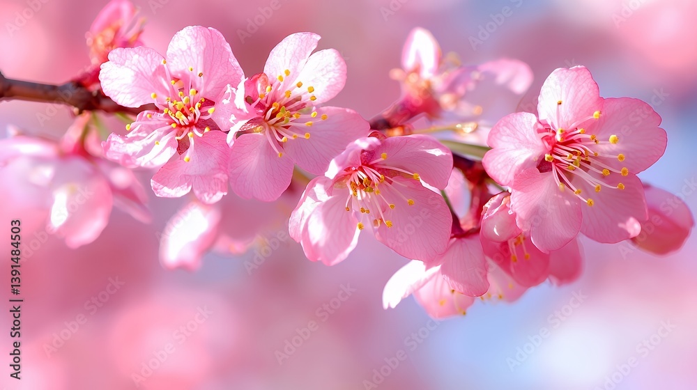 Naklejka premium Delicate pink blossoms in springtime