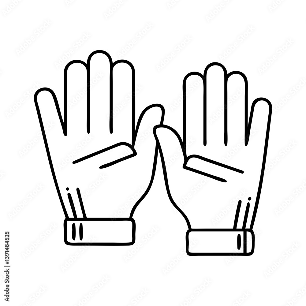 Obraz premium golf gloves icon, golf gloves line art - simple line art of golf gloves, perfect for golf gloves logos and icons