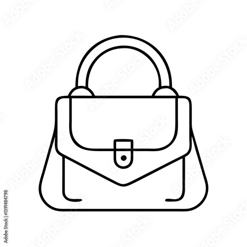 handbags icon, handbags line art - simple line art of handbags, perfect for handbags logos and icons