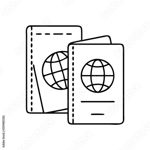 passport holders icon, passport holders line art - simple line art of passport holders, perfect for passport holders logos and icons