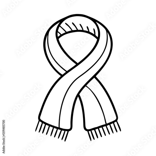 scarves infinity shawl pashmina icon, scarves infinity shawl pashmina line art - simple line art of scarves infinity shawl pashmina, perfect for scarves infinity shawl pashmina logos and icons