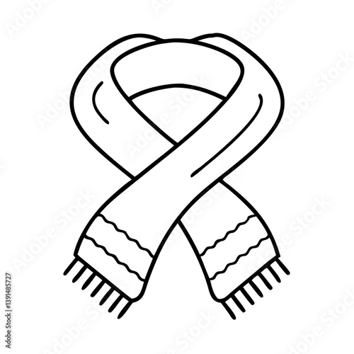 scarves infinity shawl pashmina icon, scarves infinity shawl pashmina line art - simple line art of scarves infinity shawl pashmina, perfect for scarves infinity shawl pashmina logos and icons