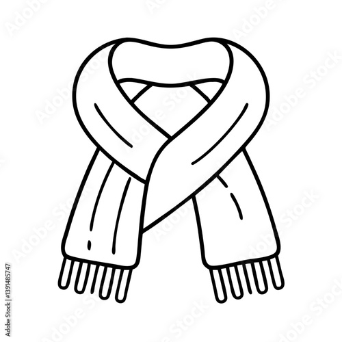 scarves infinity shawl pashmina icon, scarves infinity shawl pashmina line art - simple line art of scarves infinity shawl pashmina, perfect for scarves infinity shawl pashmina logos and icons