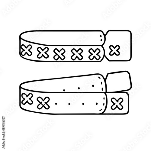 wristbands icon, wristbands line art - simple line art of wristbands, perfect for wristbands logos and icons