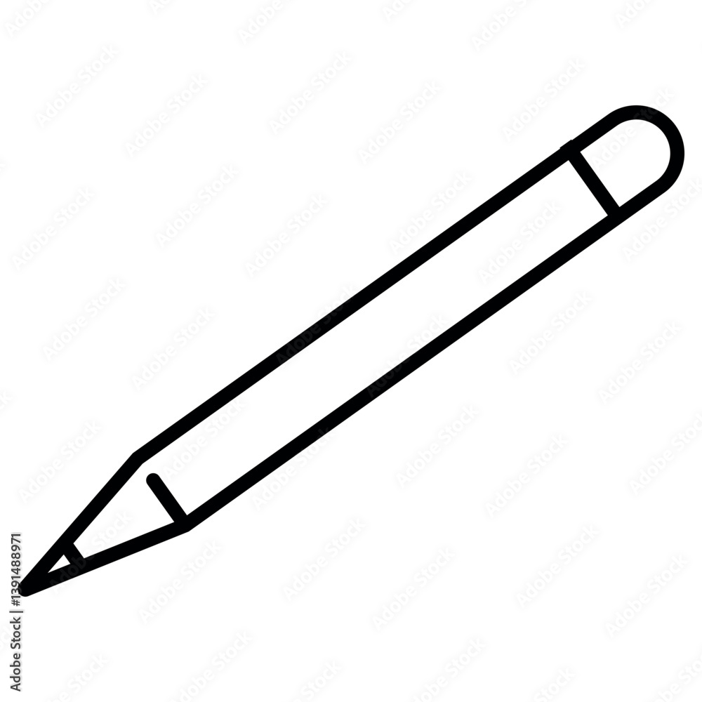 Pencil line icon vector, linear style pencil icon, outline style pencil icon vector in trendy flat style illustration isolated on white background. Pencil line icon vector, linear style pencil icon, outline style pencil icon vector in trendy flat style illustration isolated on white background.
