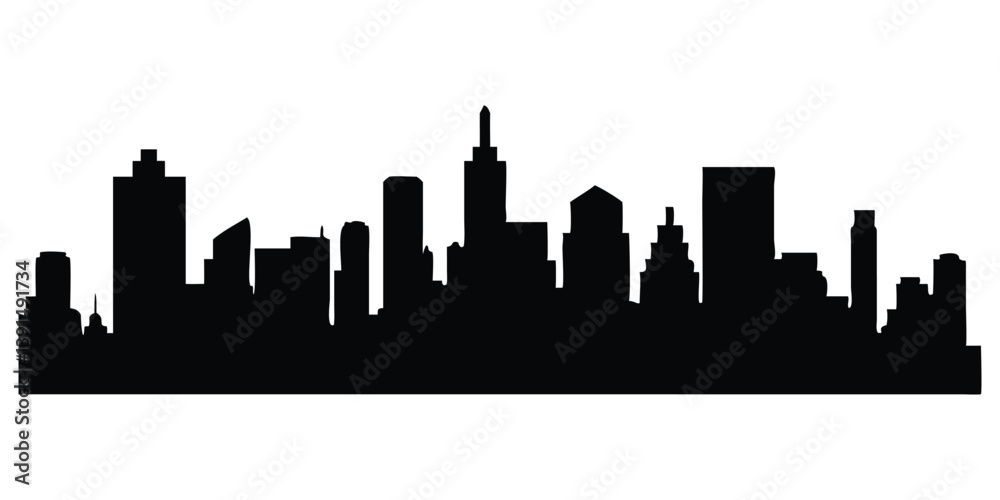 Fototapeta premium seattle skyline in black background