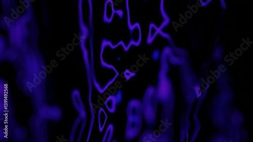 Blue and Pink Neon Line Texture Seamless Loop Animation with Glowing Wave Motion