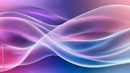 Wallpaper Mural Abstract flowing pastel waves, vibrant colors, smooth curves, soft light, dynamic design. Torontodigital.ca