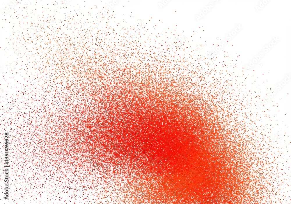 A red spray paint effect with a gradient density on a white background filling the lower left corner A red spray paint effect with a gradient density on a white background filling the lower left corner