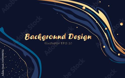 Gold blue lines texture design, greeting cards, invitations, covers, backgrounds