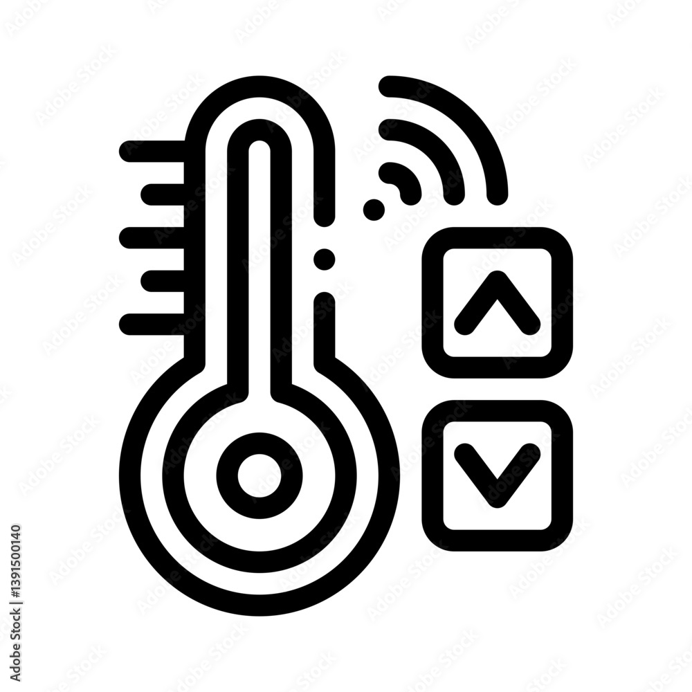 temperature line icon temperature line icon