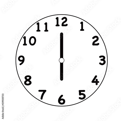 掛け時計　6時