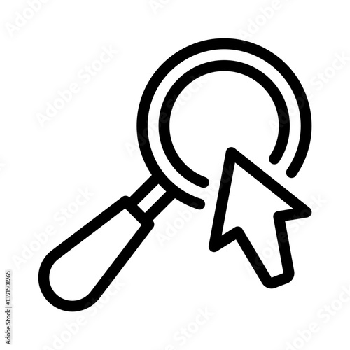 magnifying glass line icon