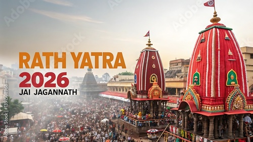 Rath Yatra Festival 2026 Celebration in India with Devotees and Decorated Chariots – Jai Jagannath