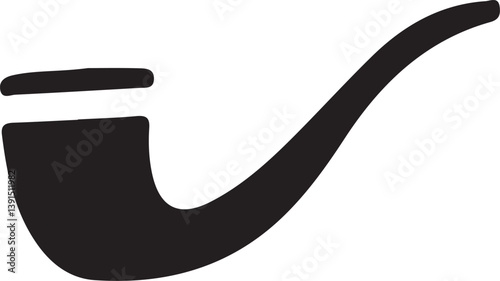 Smoking pipe icon in trendy flat style isolated on white background. Smoking symbol for your web site design, logo, app, UI.