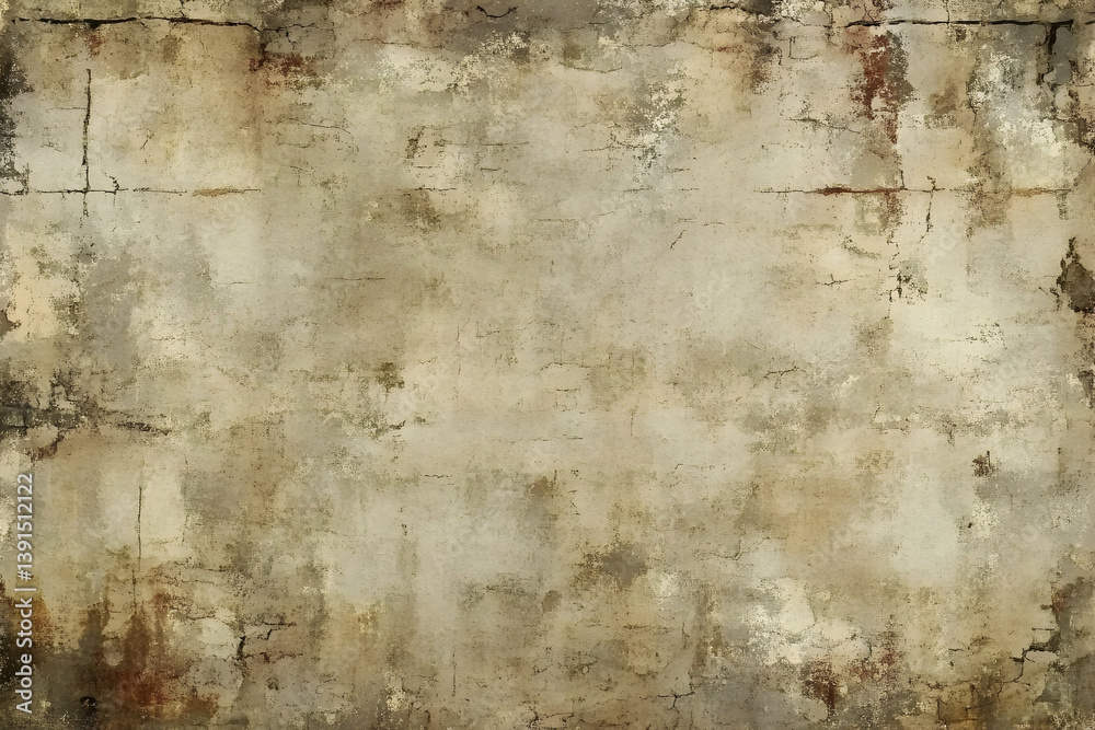 Fototapeta premium Grunge textured background with faded beige, brown, and gray tones.
