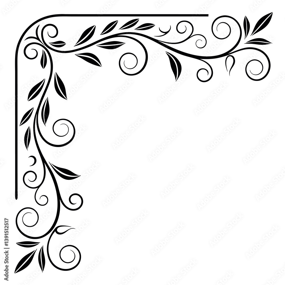Elegant-floral-corner-border-design-with-swirling Elegant-floral-corner-border-design-with-swirling