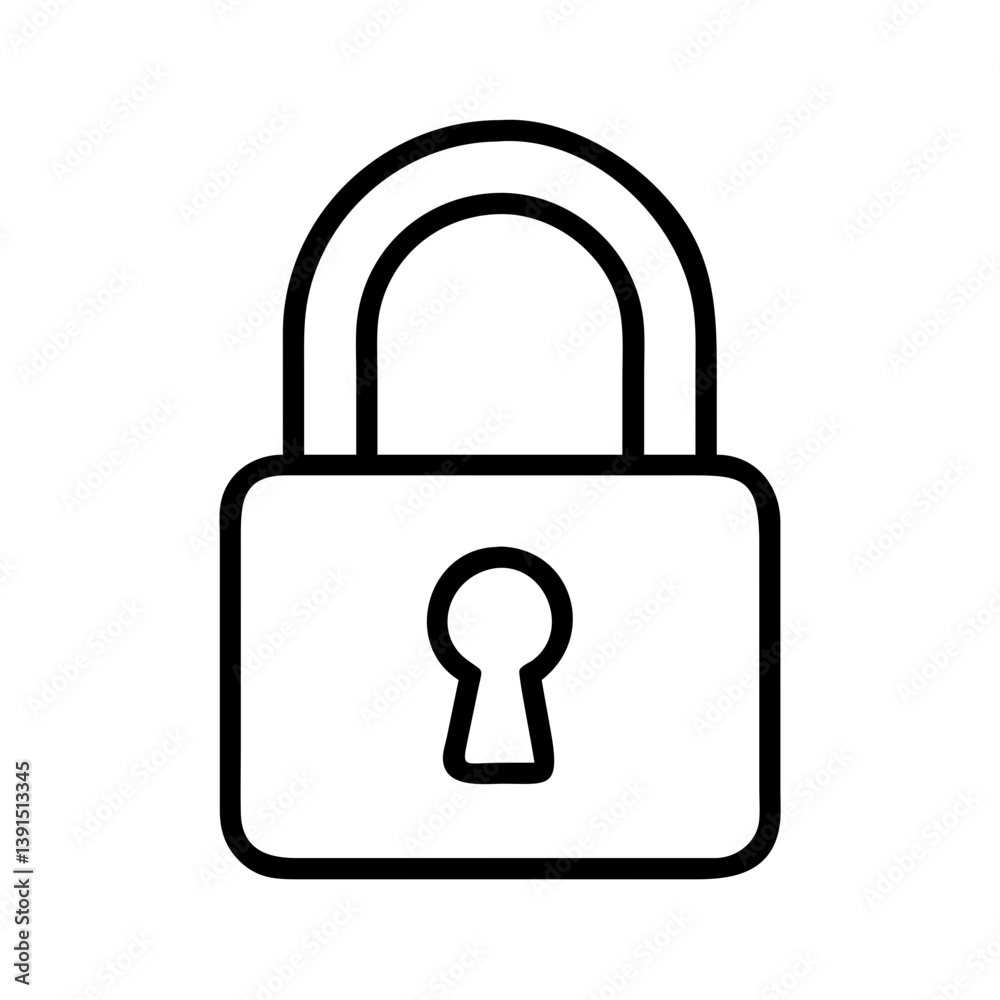 Padlock security icon vector illustration for lock safety and protection design element concept 100 Padlock security icon vector illustration for lock safety and protection design element concept 100