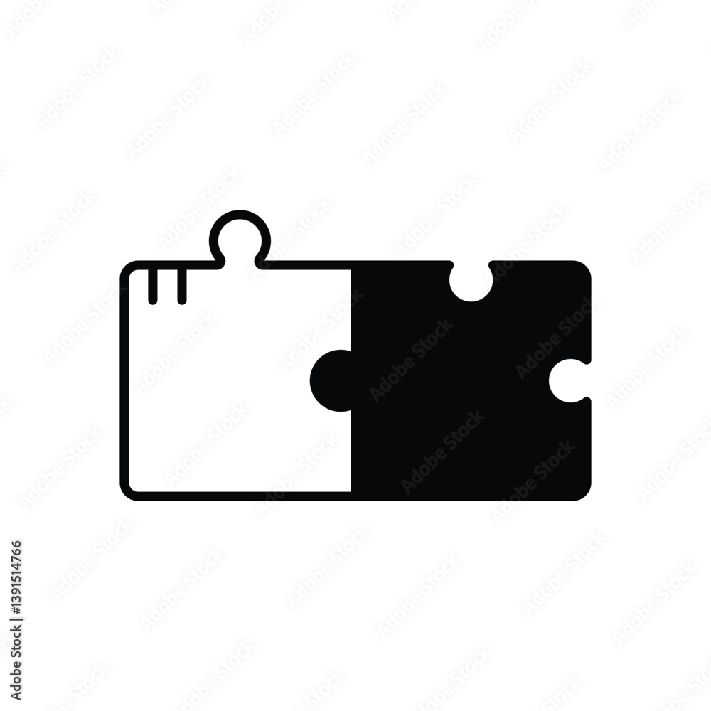 PUZZLE vector icon stock illustration PUZZLE vector icon stock illustration