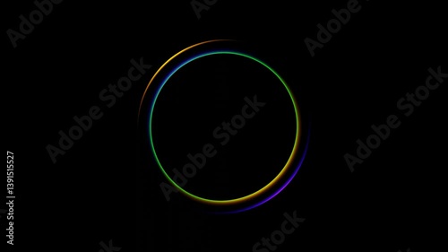 Multicolor Shaking Circle Animation with Vibrant Seamless Color Transition Loop