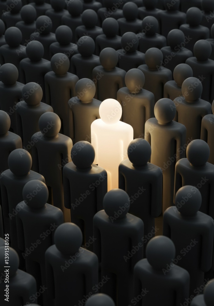 Fototapeta premium Standing Out from the Crowd