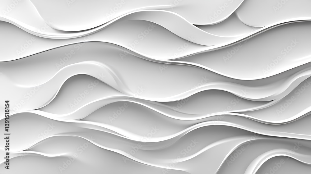 Obraz premium Abstract white wavy texture background.