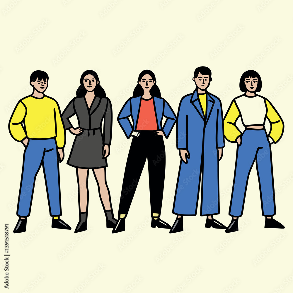 Six-stylish-models-in-distinct-dynamic-poses Six-stylish-models-in-distinct-dynamic-poses