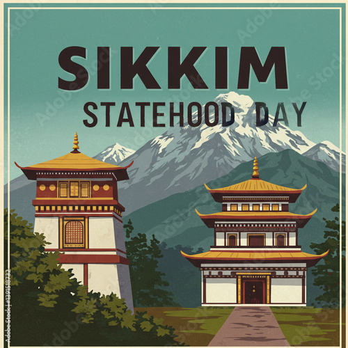 Textured Sikkim Statehood D...