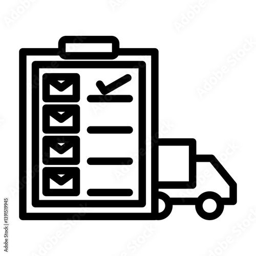 Delivery Manifest Vector Line Icon Design